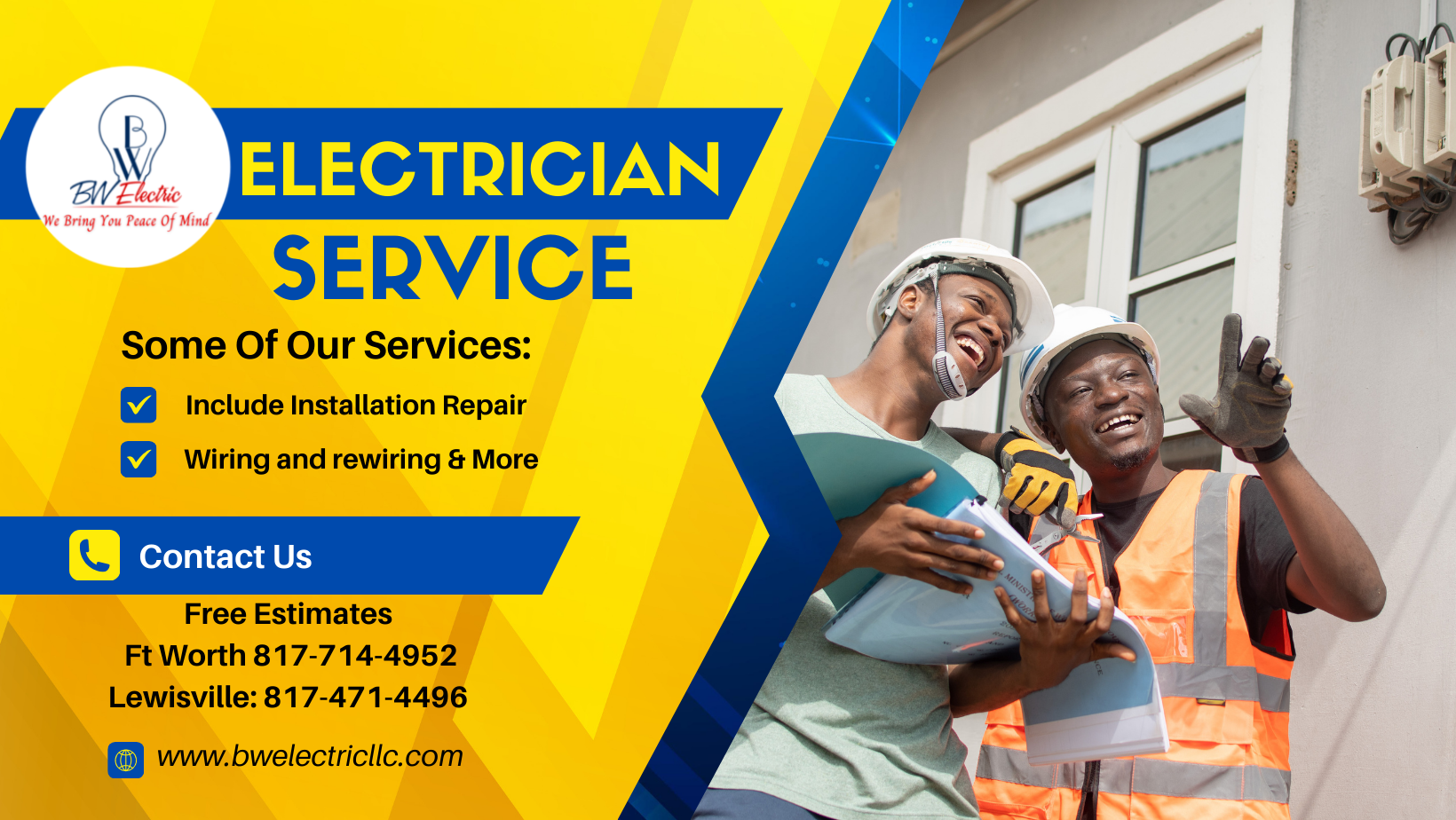 BW Electric Company Fort Worth Texas accommodates comprehensive residential electrical services including installation, upgrade, and troubleshooting & repair electrical solutions.